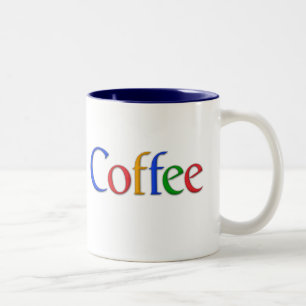 Em Dois Tons caneca do café (logotipo de google)
