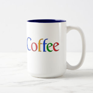 Em Dois Tons caneca do café (logotipo de google)