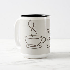 Em Dois Tons Caneca do Clube de Café de Domingo | Citação de Am
