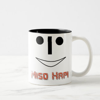 Em Dois Tons Caneca do copo de café de Hapi do Miso