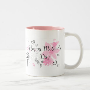 Em Dois Tons Caneca do copo de café do dia das mães