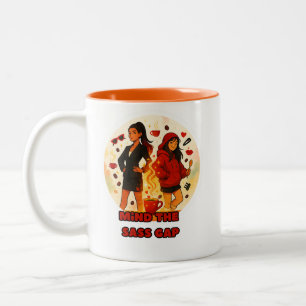 Em Dois Tons caneca engraçada de café