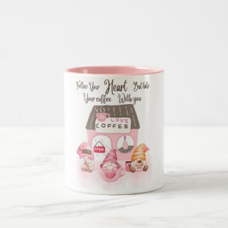 Em Dois Tons Caneca Gnomos de Café Fofos