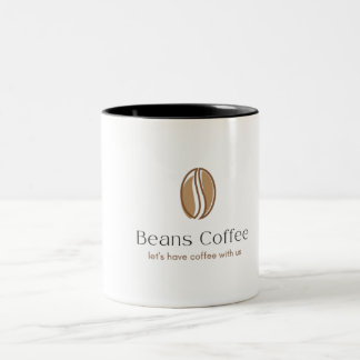 Em Dois Tons Caneca Grãos de Café – Vamos Tomar um Café Conosco