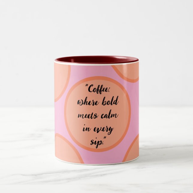 Em Dois Tons Caneca para Amantes de Café (Centro)