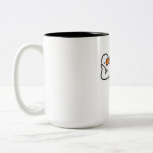 Em Dois Tons Caneca Pato Engraçado "Não." Caneca de Café de P