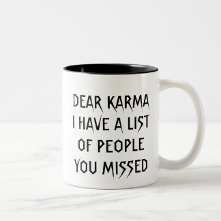Em Dois Tons Cara caneca de café das karmas