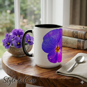 Em Dois Tons Cativante Caneca de Café de Duas Cores Estilo Flor