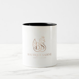 Em Dois Tons Cisne Elegante Arte de Linha Mínima Caneca de Café
