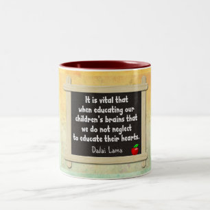 Em Dois Tons Citação do Dalai Lama - Caneca de café