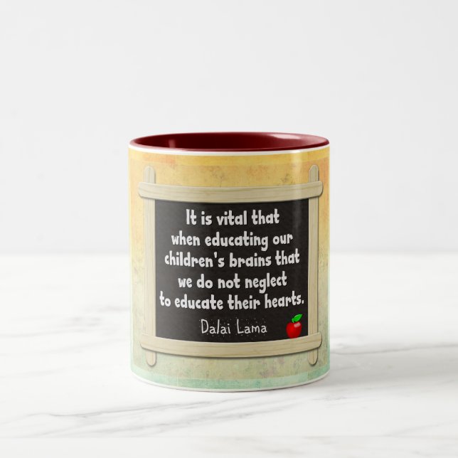 Em Dois Tons Citação do Dalai Lama - Caneca de café (Centro)