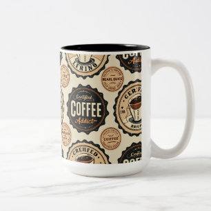 Em Dois Tons Coffee caneca de café viciada