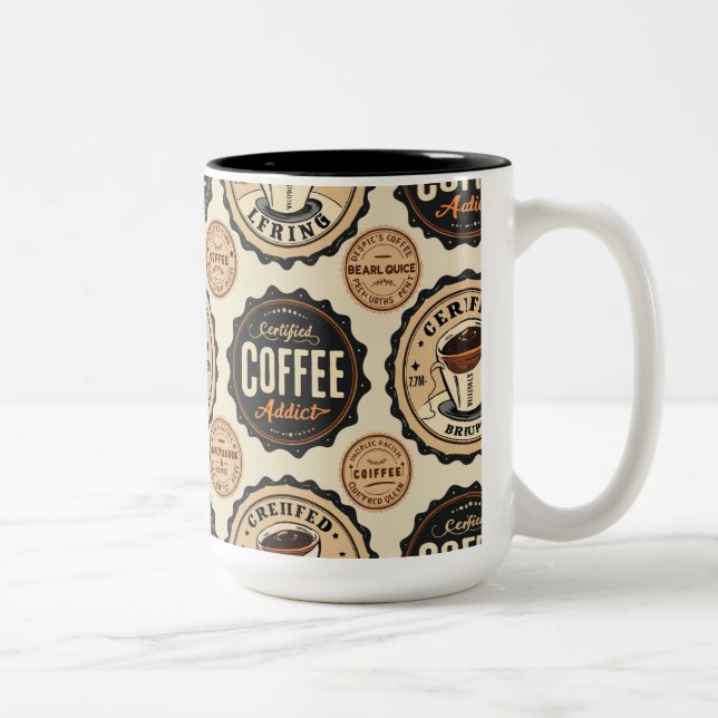 Em Dois Tons Coffee caneca de café viciada (Direita)