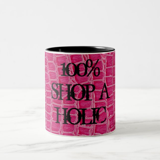 Em Dois Tons Copo da caneca de café do falso da pele do (Centro)