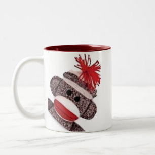 Em Dois Tons Copo da caneca de café do MACACO da PEÚGA