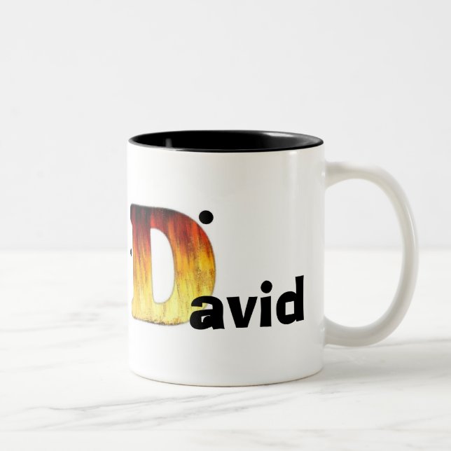 Em Dois Tons Copo personalizado da caneca de café para DAVID (Direita)