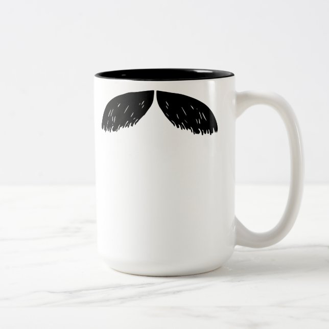 Em Dois Tons Cresça uma cara do Moustache da caneca de café do (Direita)