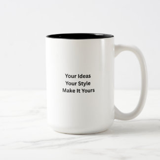 Em Dois Tons Crie Seu Próprio Caneca de Café 15oz com Duas Core