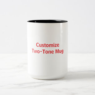 Em Dois Tons Crie Seu Próprio Caneca de Café 15oz de Duas Cores