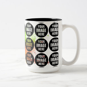 Em Dois Tons Crie Sua Própria Caneca de Café de 15oz com Duas C