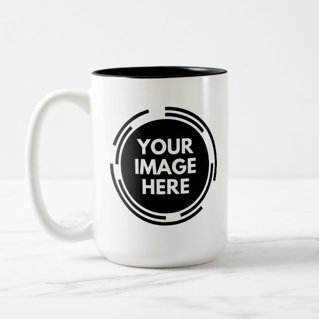 Em Dois Tons Crie Sua Própria Caneca de Café de 15oz com Duas C (Esquerda)