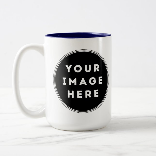 Em Dois Tons Crie Sua Própria Caneca de Café de 15oz com Duas C (Esquerda)