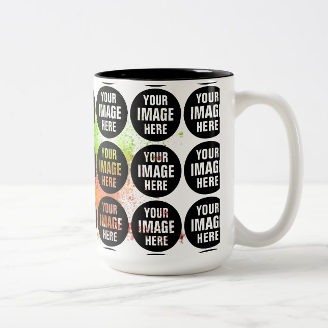 Em Dois Tons Crie sua própria caneca de café de 15oz e duas ton (Direita)