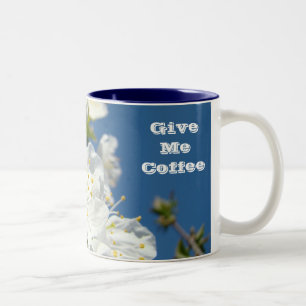 Em Dois Tons Dê-me presentes de caneca de café Flores de Cereje