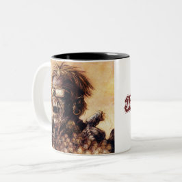 Em Dois Tons Deadworld Requiem Zombie caneca de café