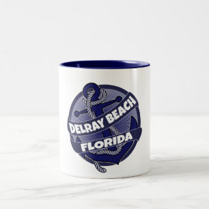 Em Dois Tons Delray Beach âncora, caneca de café
