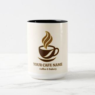 Em Dois Tons Design de Caneca de Abertura de Café Editável