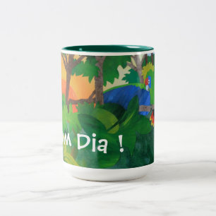 Em Dois Tons Diâmetro de Bom! Caneca de café da arte