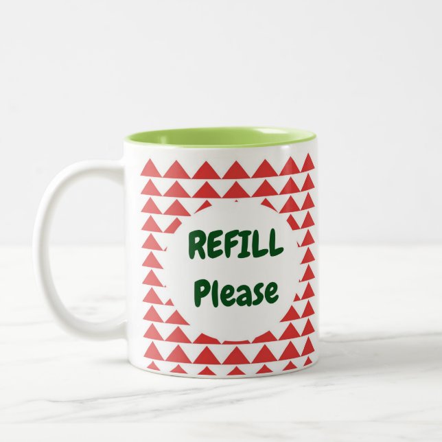 Em Dois Tons Do reenchimento caneca de café por favor (Esquerda)