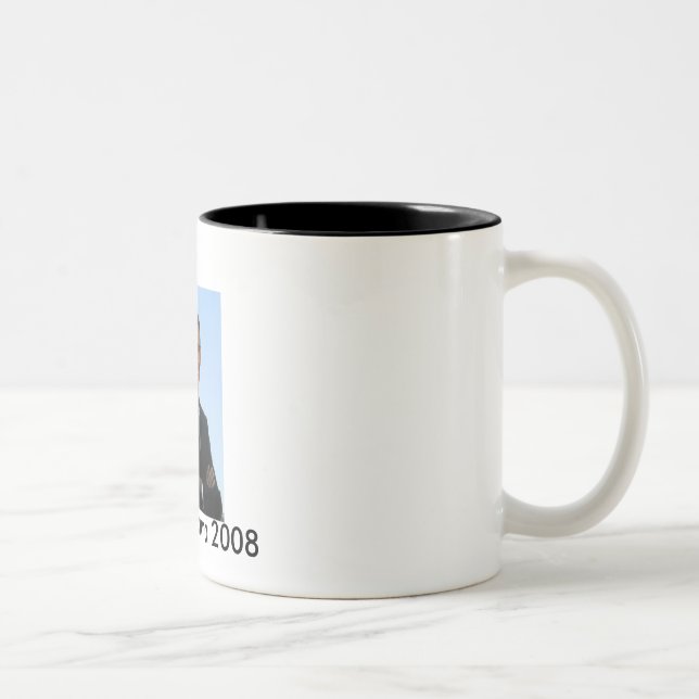 Em Dois Tons Do voto de Obama caneca 2008 de café (Direita)