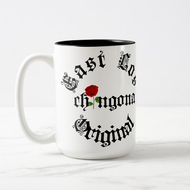 Em Dois Tons East Los Chingona - Caneca de café original (Esquerda)