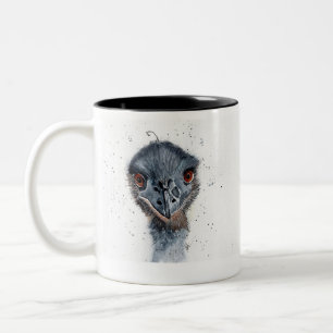 Em Dois Tons Emu na caneca de café