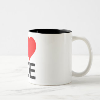 Em Dois Tons Eu amo a caneca do café de Joe