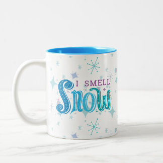 Em Dois Tons Eu cheiro a caneca de café retro atômica do design