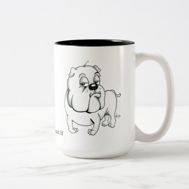 Em Dois Tons Eu estou pensando sobre ele a caneca de café do (Direita)