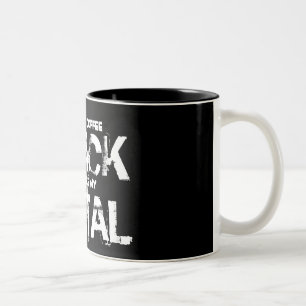 Em Dois Tons Eu gosto de minha caneca do preto do café