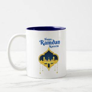 Em Dois Tons Feliz Ramadan Kareem 2022 Caneca de Café
