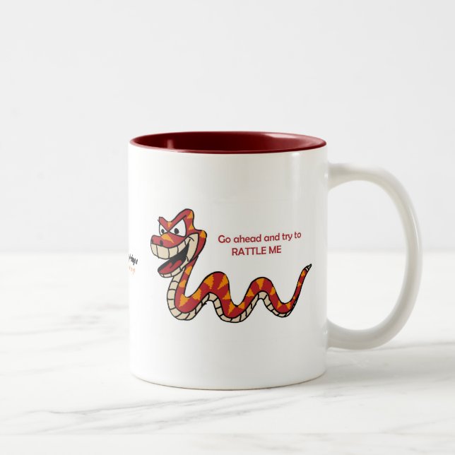 Em Dois Tons Fishfry projeta a caneca de café bicolor de (Direita)