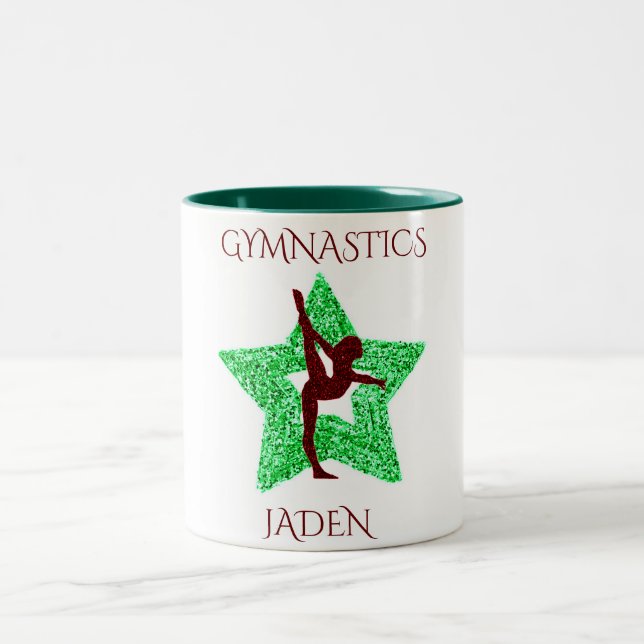 Em Dois Tons Ginástica, duas caneca de café personalizada. (Centro)