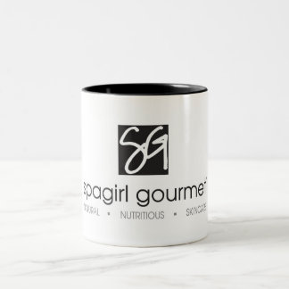 Em Dois Tons Grande caneca de café do gourmet de Spagirl