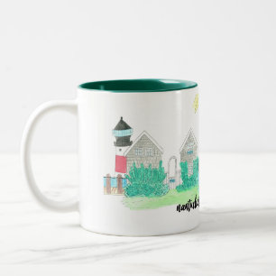 Em Dois Tons Ilha de Nantucket, caneca de café das MÃES