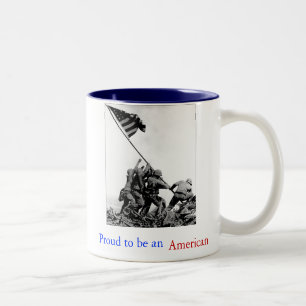 Em Dois Tons Iwo Jima orgulhoso ser uma caneca de café