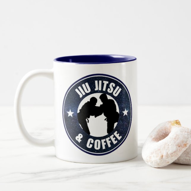 Em Dois Tons Jiu Jitsu e caneca de café (Com Donut)