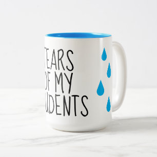 Em Dois Tons Lágrimas dos meus alunos caneca de café para profe