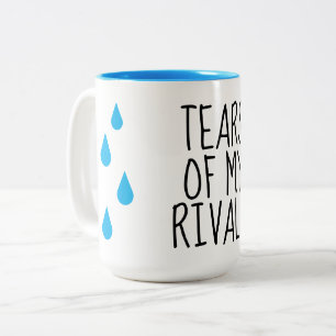 Em Dois Tons Lágrimas dos meus rivais caneca de café engraçada