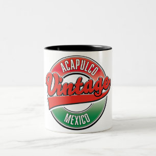 Em Dois Tons Logotipo da vintage Oaxaca méxico. Caneca de café 